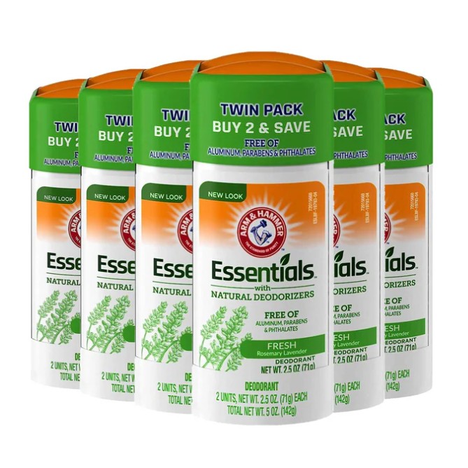 Arm & Hammer Essentials Natural Deodorant Fresh Rosemary Lavender Natural Twin Pack - 5 oz - 6 Pack 6,585円