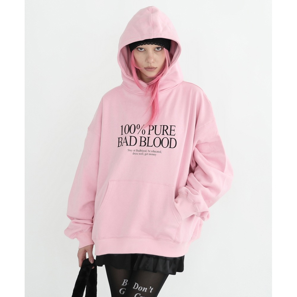 BADBLOOD ピュアフーディーラージフィット-ピンク