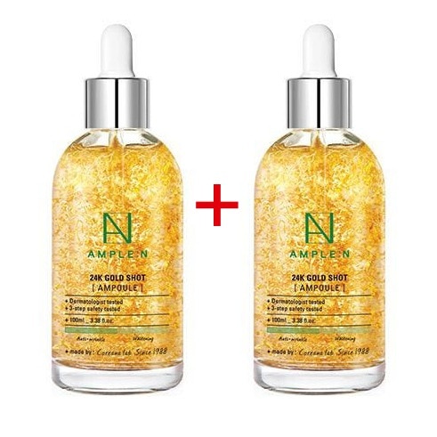 [1+1]24K ゴールド ショットアンプル 美容液 100ml+100ml
