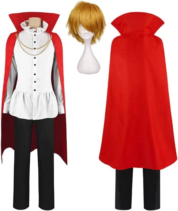 ワンピース サンジ コスプレ衣装 制服 ウイッグ付き コスチューム 仮装 変装