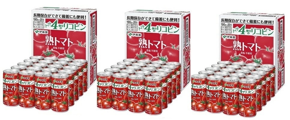 【送料無料】伊藤園 熟トマト 190g60本トマトジュース トマト飲料 ITOEN とまと tomato