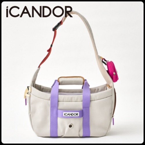 ペット ショルダーバック M/Lサイズ展開 PEEK-A-BOO BAG PLUM GRAY