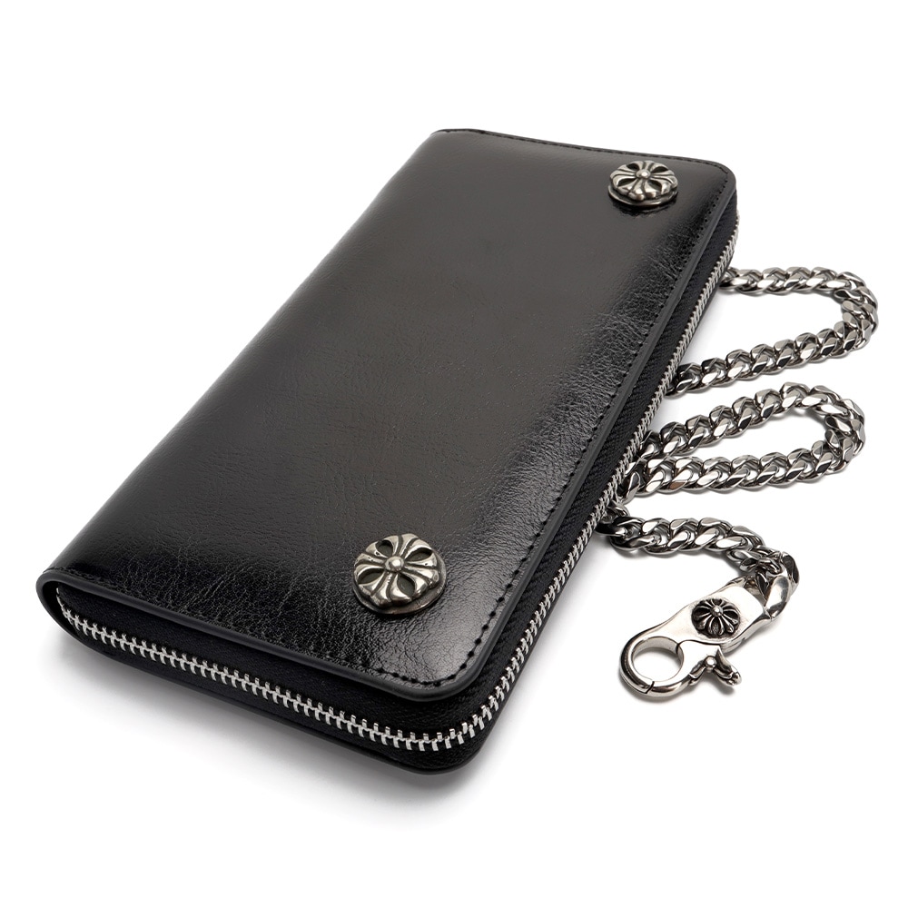 本革 クロスコンチョ付き長財布 チェーン [l028] 9,504円