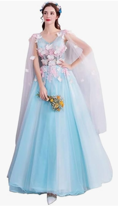 ドレス 薄青い カラードレス 花嫁ドレス ウェディングドレス ミニ パーティードレス 姫系ドレス