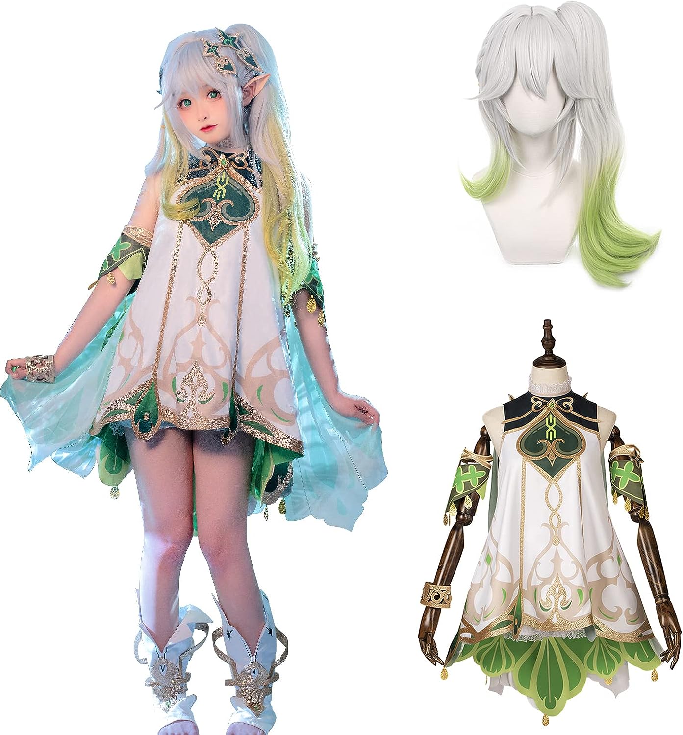 コスプレ衣原神コスプレナヒーダGenshinImpact衣ウィッグ付き学園祭イベントパーティー変演出服クリスマスパーティーまでに制限