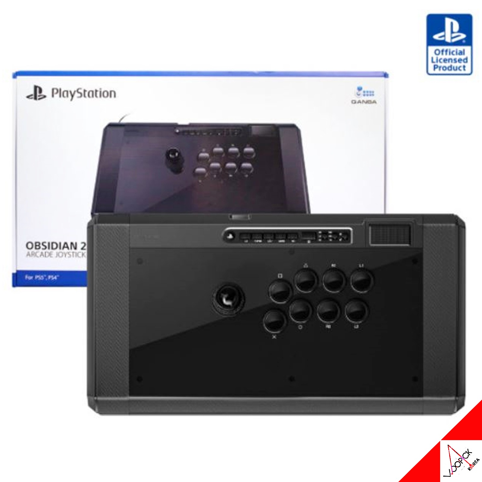 Qanba 2023 Obsidian 2 Q7 プロフェッショナル/ゲーミング/ジョイスティック/格闘ゲーム用/PS3 PS4 PS5 PC 専用-黒