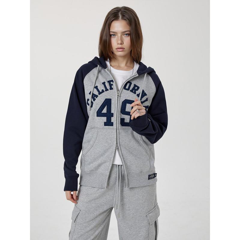 シグネチャーパッチフードジップアップ（カラーブロック）WHMZG1112U