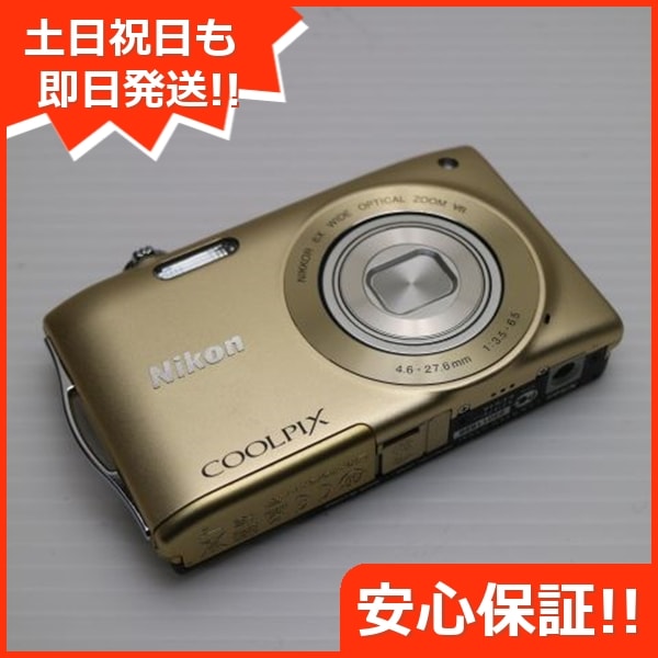 【美品】Nikon COOLPIX S3300 ゴールド 金色 コンデジ Amazon | Nikon デジタルカメラ COOLPIX (クールピクス) S3300