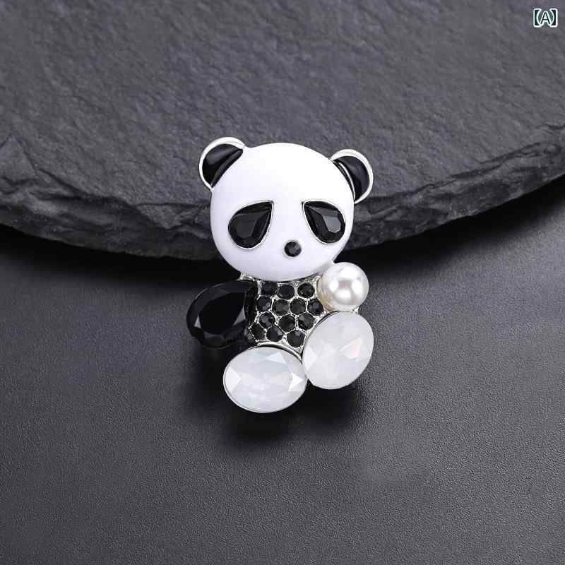 ブローチ おしゃれ 入学式 女性 キュート キュート レッサーパンダ ブローチ ハイエンド 精巧 ピン バッグ スクール バッグ コート アクセサリー