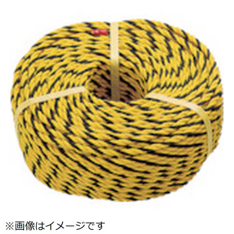 トラスコ中山　標識ロープ 3つ打 線径10mmX長さ200m　R12200T
