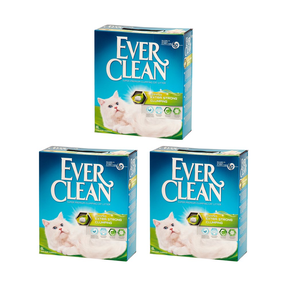 猫砂　エバークリーン　小粒・芳香タイプ　６Ｌ　ベントナイト　トイレ　固まる　３個　お一人様１点限り　ＣＲＣ30―14―10―10―00