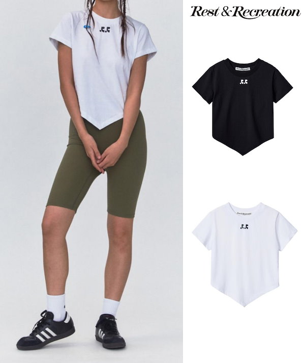 Qoo10 rest&recreation ARROW POINT TOP ロゴ 半