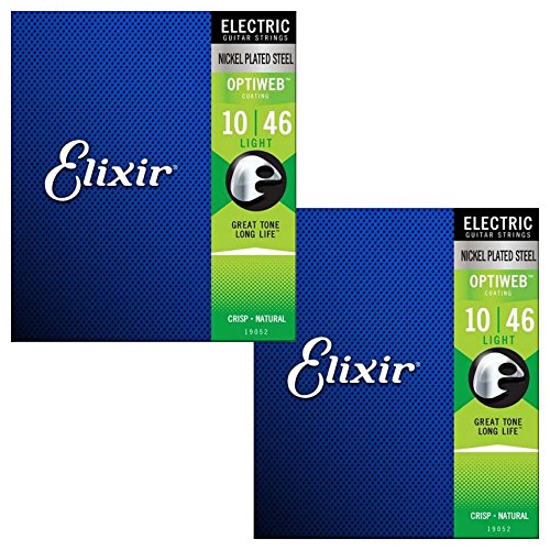 Elixir エレキギター弦 OPTIWEB Light .010-.046 #19052 2個セット