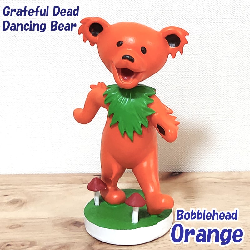 フィギュア グレイトフルデッド ダンシングベア オレンジ クマ かわいい Grateful Dead キャラクター 首振り人形 バブルヘッド 熊 アメリカン 雑貨 くま インテリア 置物 おしゃれ