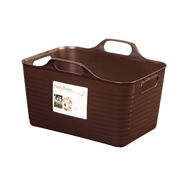 [5セット] ヒマラヤ化学 ハッピーバケット 角 Sサイズ チョコブラウン MMT50787X5