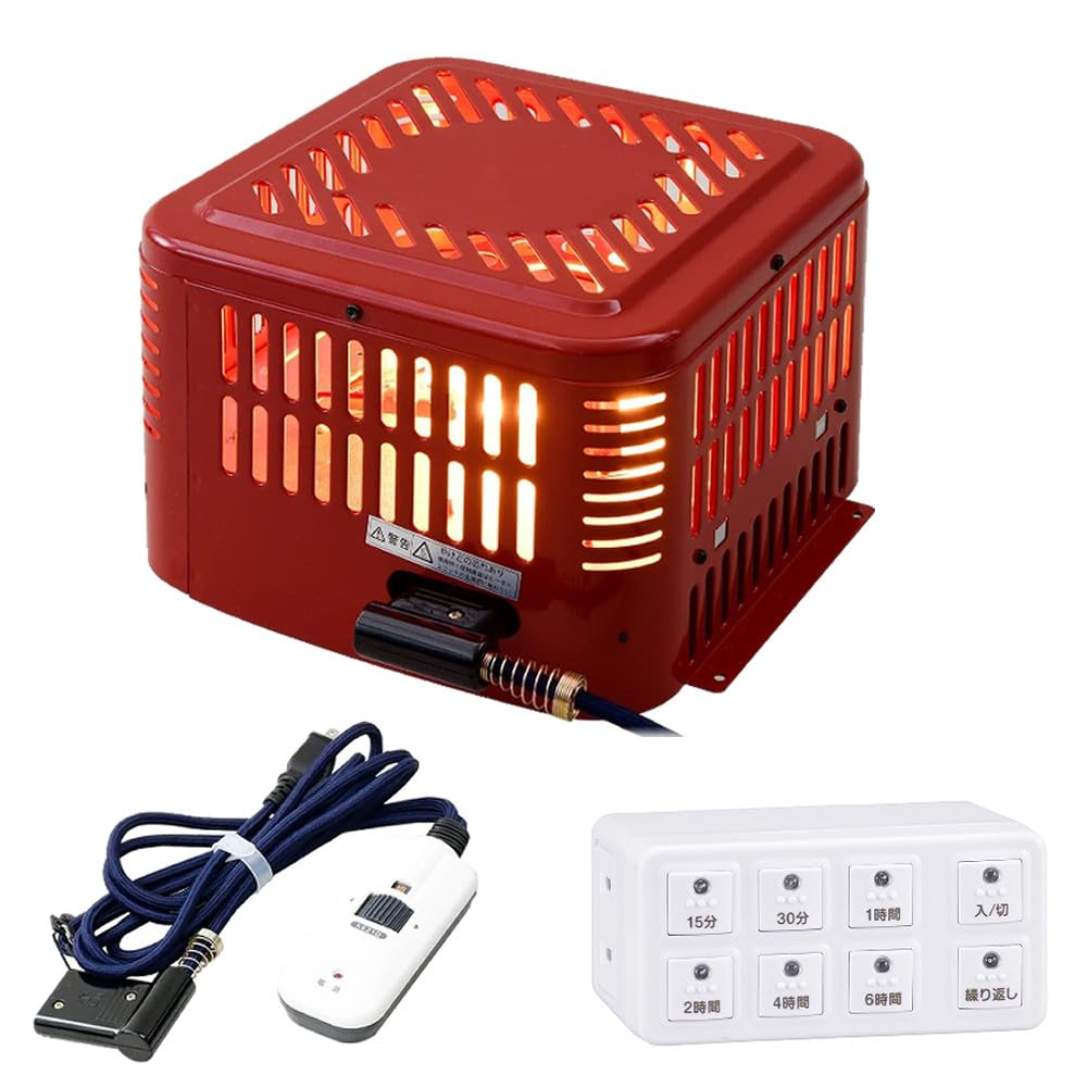 メトロ 堀こたつヒーター MH-605RE(DB) ボタン式デジタルタイマー HS-AB6H セット