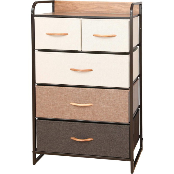 ビーカム NBC-608 布張りカラーチェスト 4段 メーカー直送