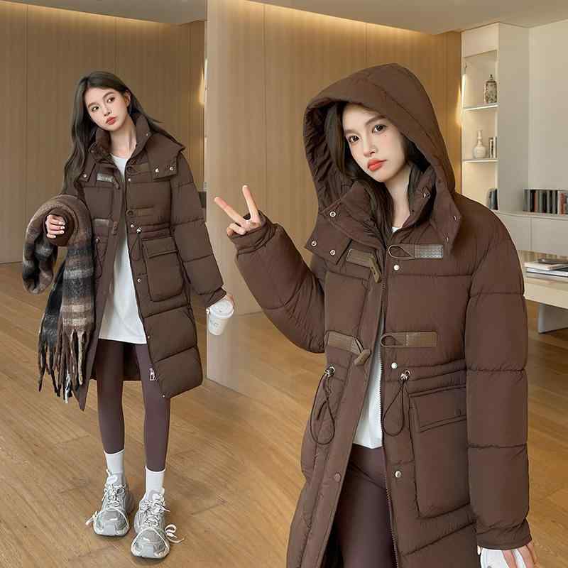 秋服 レディース ファッション オシャレ カワイイ シンプル 大人カワイイ 大きいサイズ 冬 コート 綿 ジャケット 韓国ファッション ダウン ミドル丈 厚手 スリム