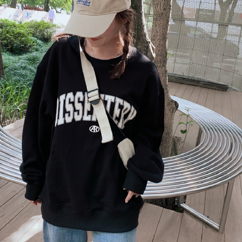 トップス トレーナー ミディアム丈 袖あり 長袖 ラウンドネック ワイド かわいい 大人可愛い きれいめ シンプル カジュアル 大人 おしゃれ こなれ感 ラフ メンズライク ボーイッシュ スポーティー