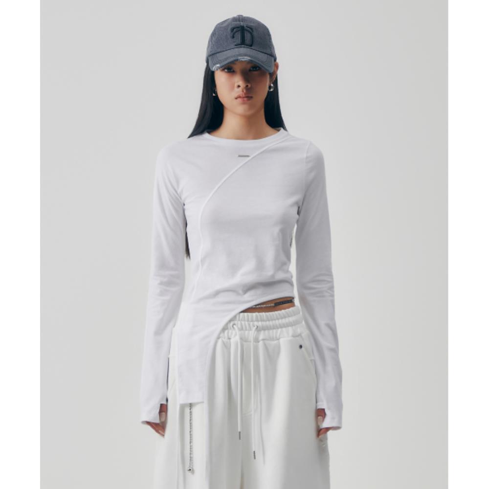 TREEMINGBIRD Garter Strap Long Sleeves White TM2513TS0