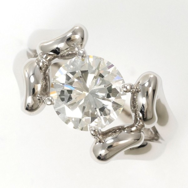 PT900 プラチナ リング 指輪 12号 ダイヤ 1.863 VS2 証明書 ジュエリー 中古