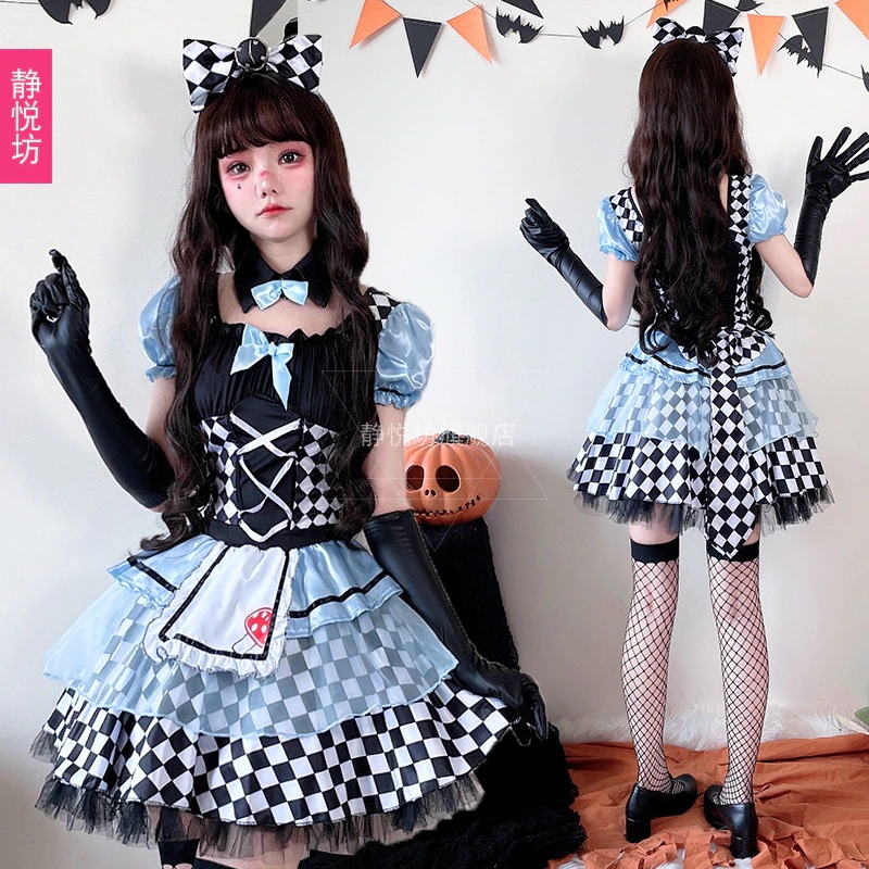 ハロウィーン衣装大人女性アリスメイドバンパイアピエロロリータ蓬蓬蓬スカート王女衣装