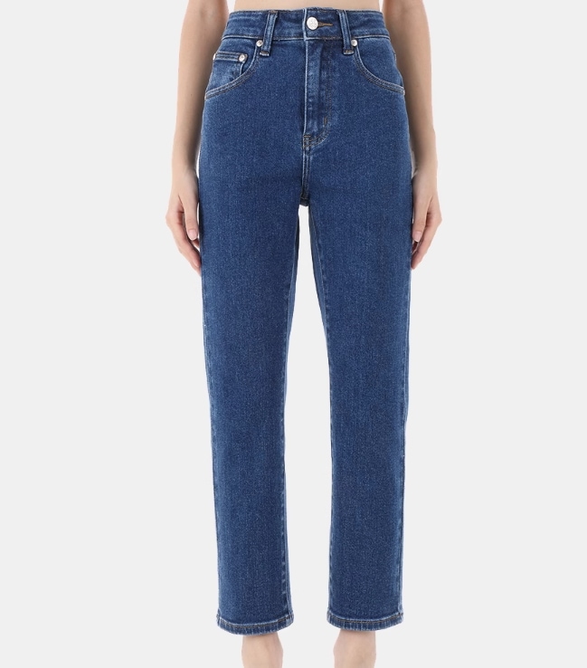 ボトムス デート モテアイテム デニムパンツ クロップド丈 ストレート ハイウエスト コットン 大人可愛い きれいめ 上品 おしゃれ かっこいい 大人可愛い ラブリー キュート ガーリー クール