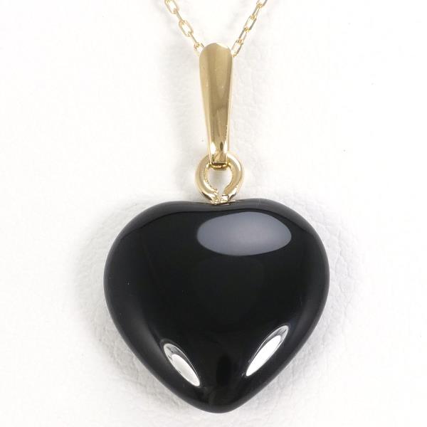 K18 18金 YG イエローゴールド ネックレス オニキス 約40cm ジュエリー 中古