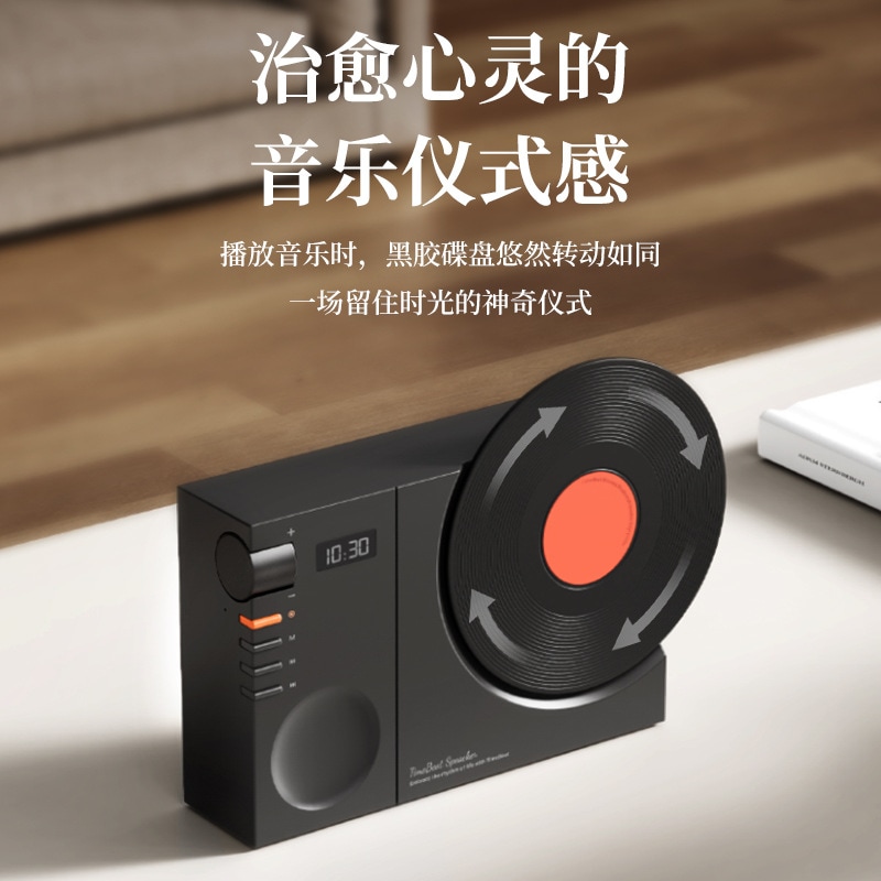 Bluetoothスピーカークリエイティブギフトレトロスモールフレッシュクロックディスプレイ