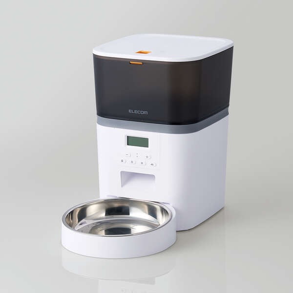 エレコム PET-AF01WH ペット用自動給餌器 1匹用(ホワイト） PETAF01WH