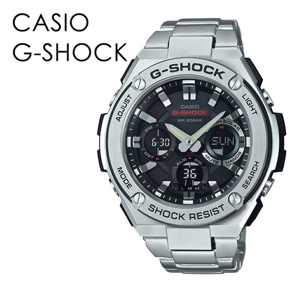 G-SHOCK G-STEEL カシオ Gショック ソーラー ジーショック アウトドア カジュアル おしゃれ かっこいい 無骨 メタル素材 ボリュームのある存在感 メンズ 腕時計 手表