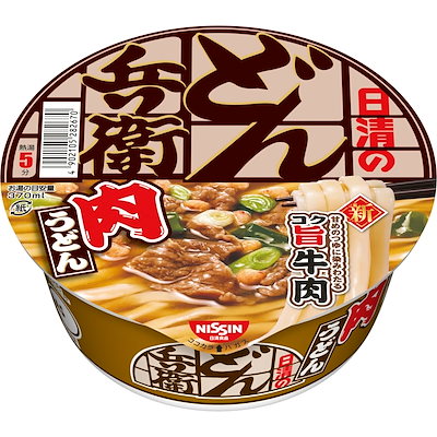 他サイト： どん兵衛 肉うどん [甘めのつゆに染みわたるコク旨牛肉] 日清食品 カップ麺 86g×12個の商品画像