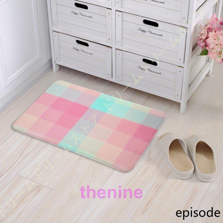 幾何図形 ドアマット お風呂マット 滑り止め 吸水 バスマット エントランスマット 防ダニ かわいい おしゃれ 屋内マット 泥落としマット インテリア キッチン 6,157円
