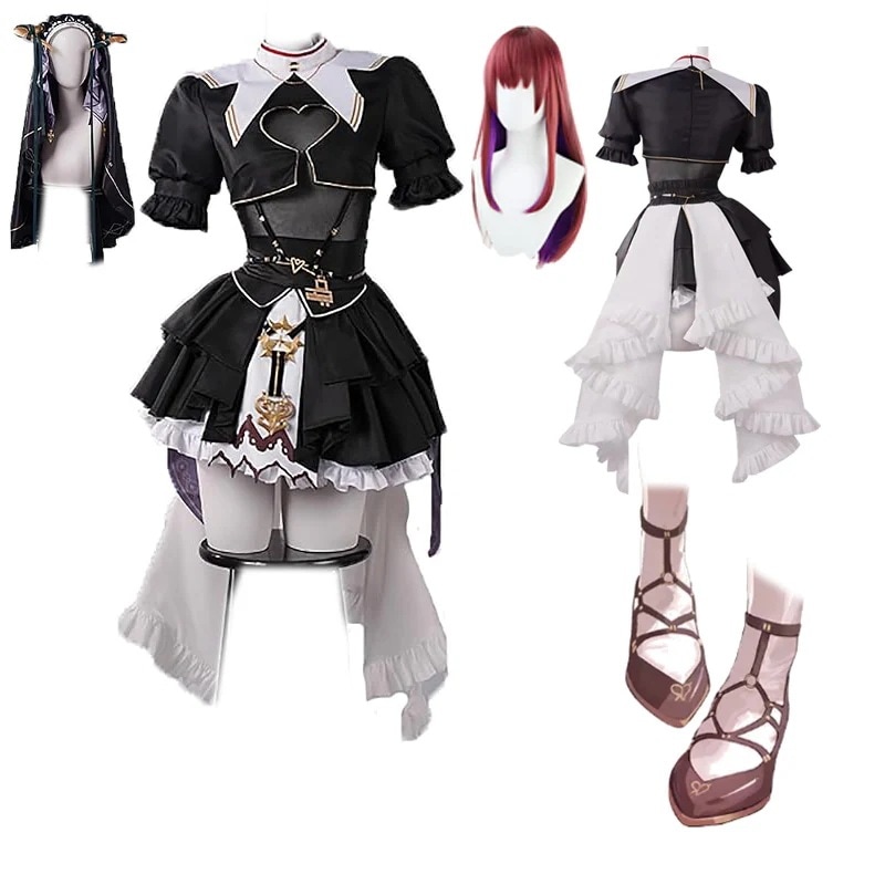 ２点で13o円OFF！【激安SALE】コスプレ ハロウィン ウィッグ靴追加可能 コスプレ衣装 VTuber YouTuber バーチャル 修女服 新衣装 宝鐘マリン イベント用品