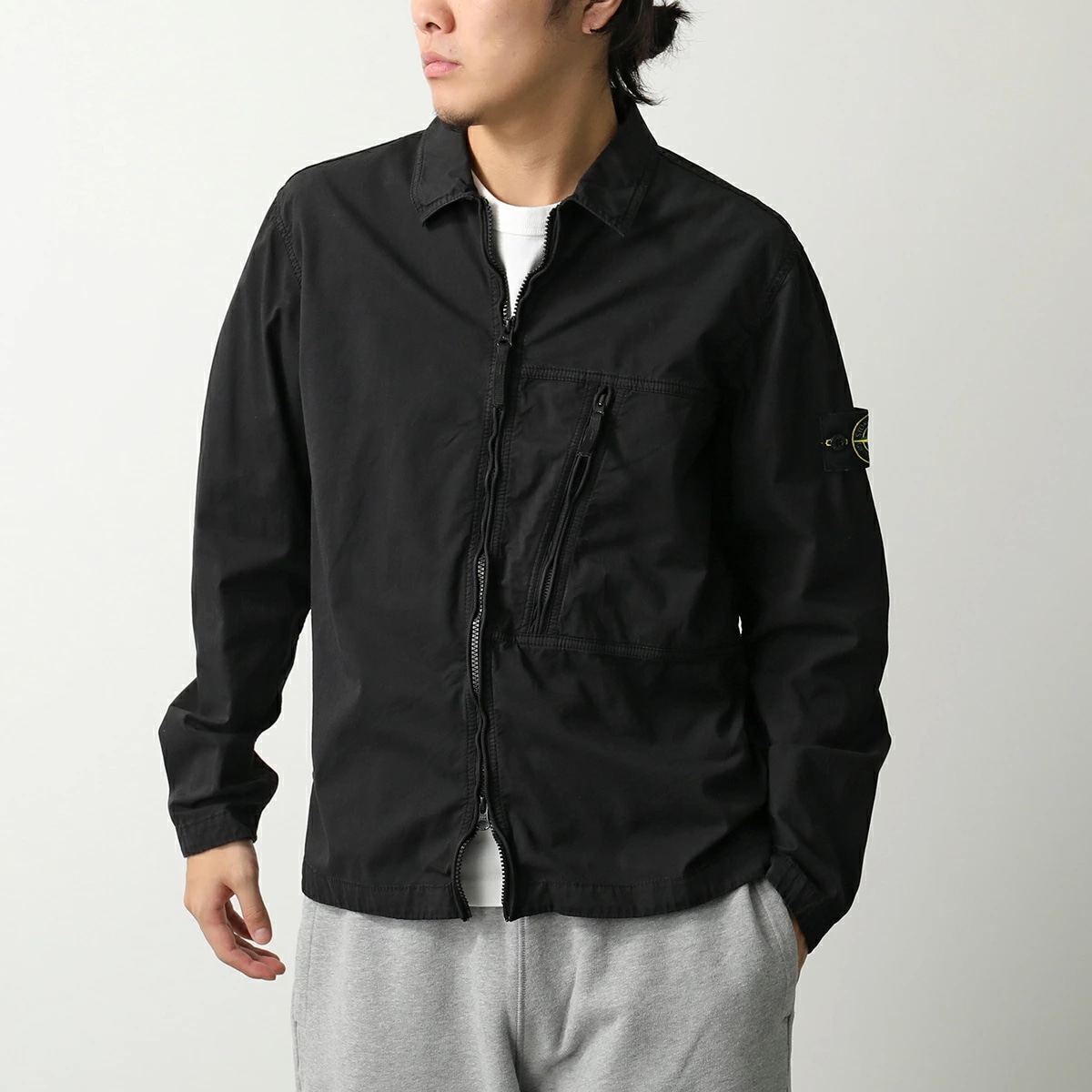 STONE ISLAND ストーンアイランド シャツジャケット ORGANIC STRETCH BROKEN TWILL COTTON OLD EFFECT K2S151200003 S0010 1