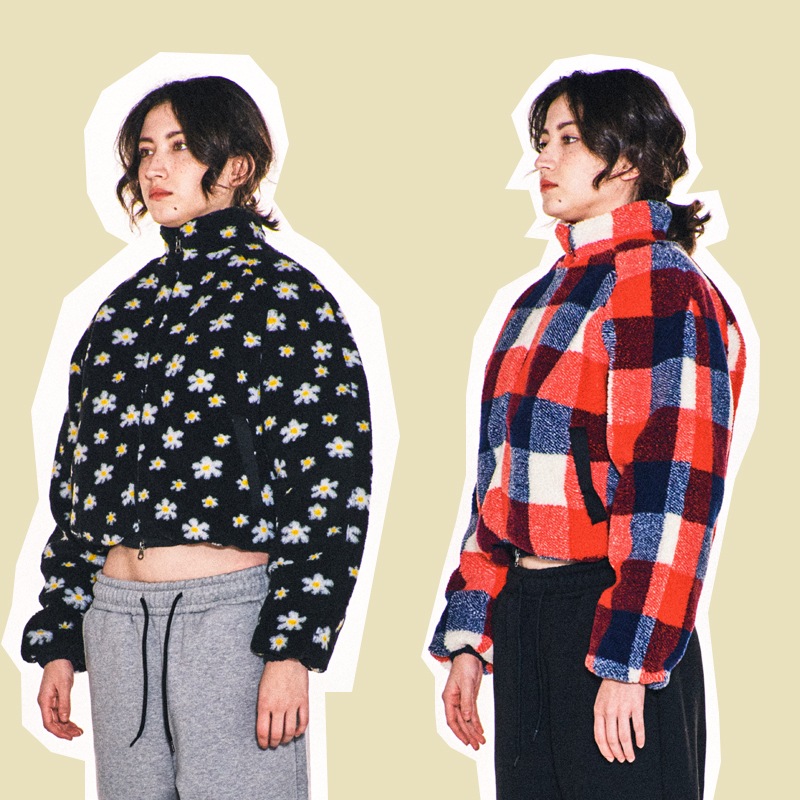 フリーキッシュビルディングWEIRD FLEECE CROP JACKET