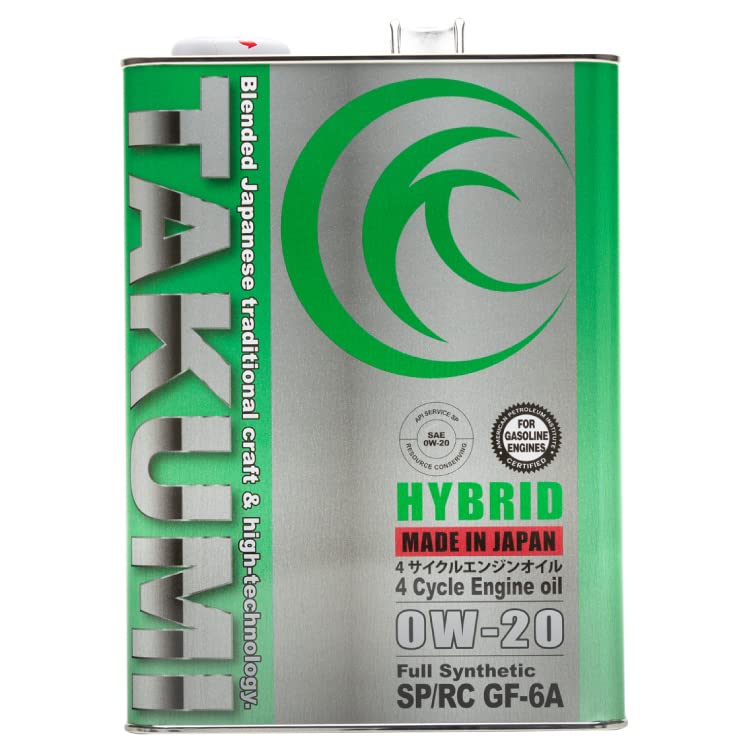 TAKUMIモーターオイル(AKTJAPAN) エンジンオイル 0W-20 SP/RC GF-6A 4L 4輪ガソリン車専用 化学合成油 現代スポーツカー ハイブリッド車 6,178円