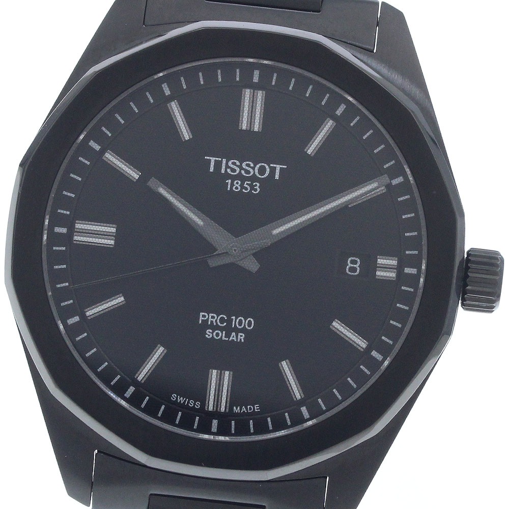 ティソ TISSOT T151422 PRC100 デイト ソーラー メンズ 美品 箱・保証書付き_955998【中古】