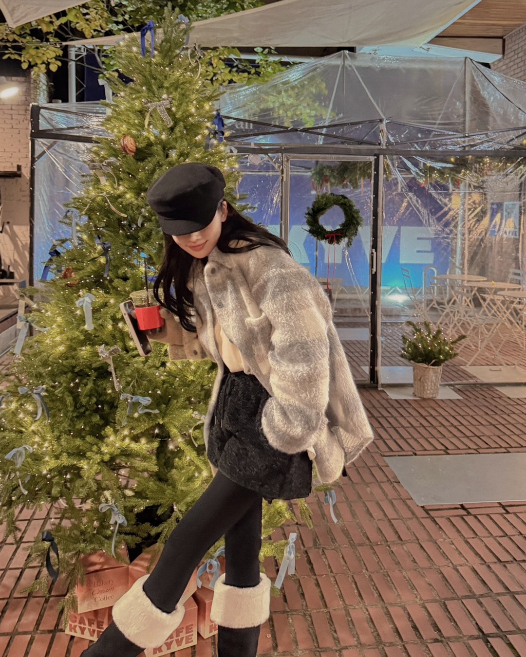 両ボアショートパンツ韓国ファッション レディース