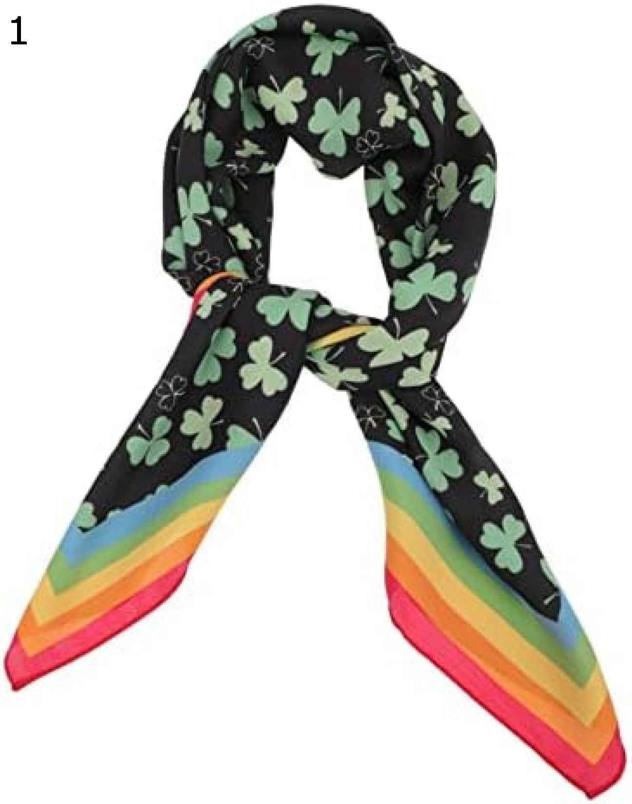 【20%OFFクーポン～】スカーフ スクエア ネック スカーフ グリーン シャムロック スカーフ サテン スクエア ラップ スカーフ ショール ラップ St パトリック スカーフ スクエア デイ テー