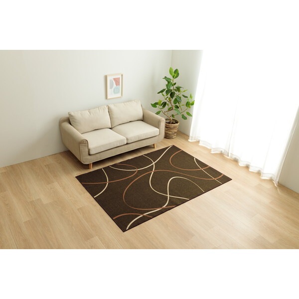 1341480088203 スパニッシュ 1.5畳 DG 133×190 ダークグリーン デスクカーペット メーカー直送