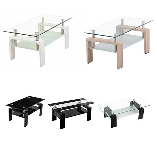ガラステーブル　センターテーブル　リビングテーブル　 ローテーブル モダン シンプル ガラス 北欧 収納付き 強化ガラス センターテーブ
