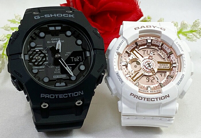 恋人たちのGショック ペアウオッチ G-SHOCK BABY-G ペア腕時計 カシオ 2本セット 電池式 アナデジ GA-B001-1AJF BA-110X-7A1JF プレゼント人気 婚約　夫