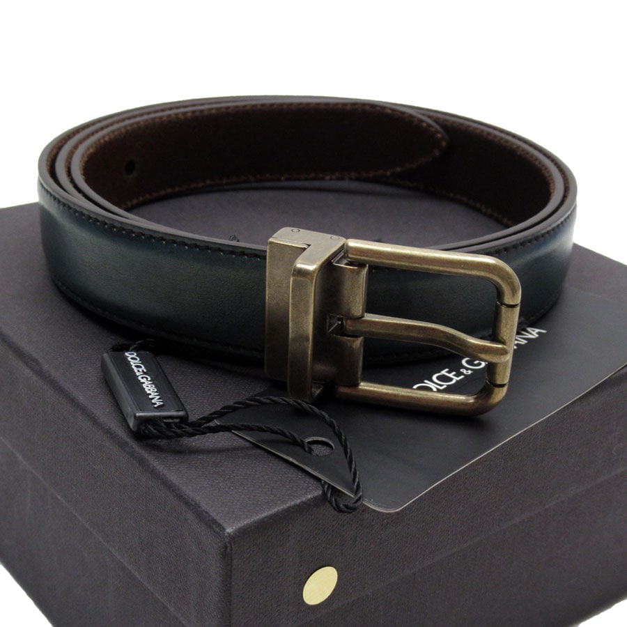 ベルト レザー ダークグリーン g3878k