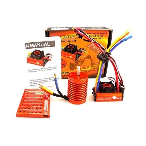 powerday 60A Speed Controller ESC + 12t 3300kv Brushless Motor 1/10 Car Combo W/program Card 並行輸入品