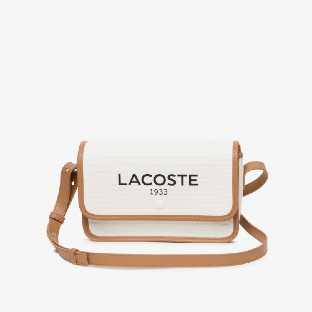 ラコステレディースヘリテージキャンバスフラップクロスバッグ NF4507T54G K02