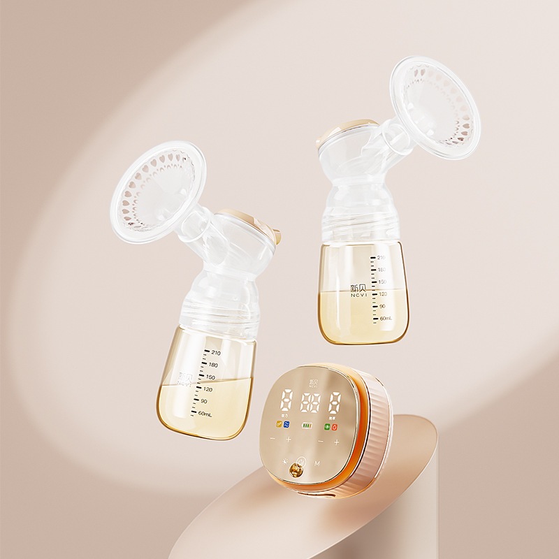 電気豊胸ポンプマイクロショックマッサージ食品グレードシリコンミルカー両側スマート乳房ポンプ 8,319円