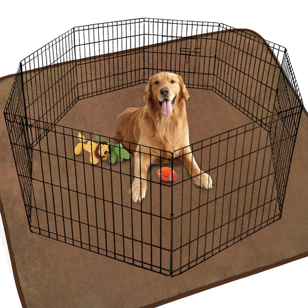 犬 猫用洗えるペットシーツ おしっこパッド ペット用 下敷き マット 速乾 滑り止め加工 介護シーツ 洗濯 機で丸洗い 繰り返し利用可能（ブラウン 165x122cm ２枚セット）