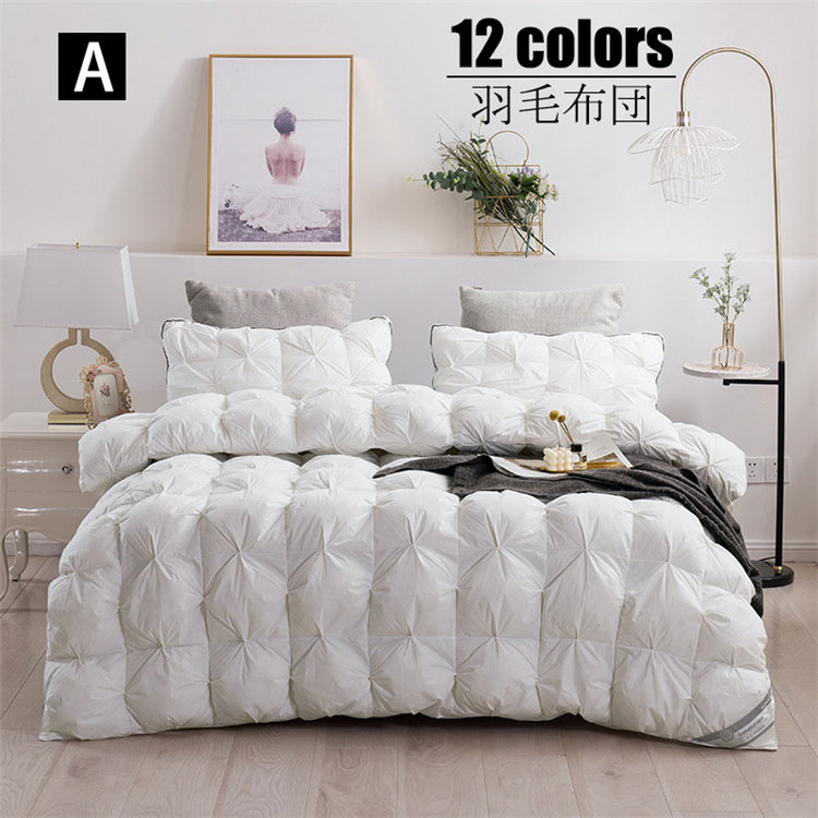 2kg 150×200cm 100％白ガチョウフェザー 羽毛布団 シングル 掛け布団　羽毛ぶとん シングル 羽毛 布団 羽毛掛け布団　シングル 掛け布団 シングル　冬用 羽毛布団　羽毛ふとん 掛ふとん