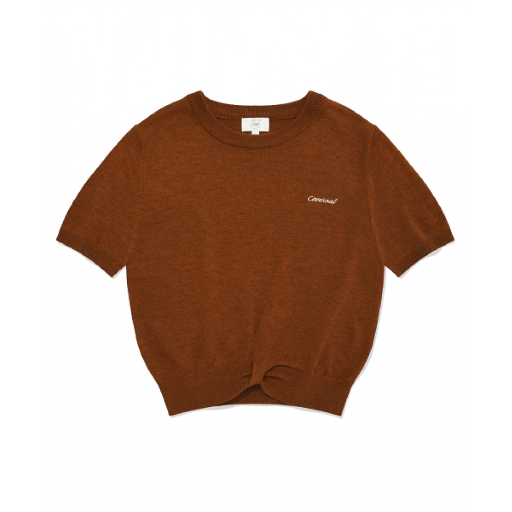 COVERNAT 女性用ツイストウール半袖ニットブラウン 10,102円
